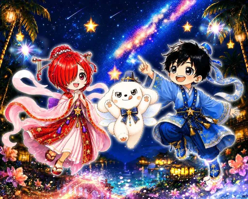 前期は「七夕リゾート」をテーマに限定ガチャを展開